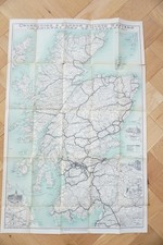 Caledonian & LNWR Railway Scotland Original Railway Map 