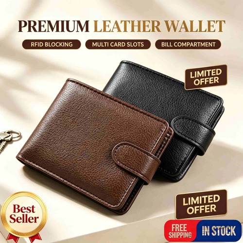 Mens leather wallet - mens,