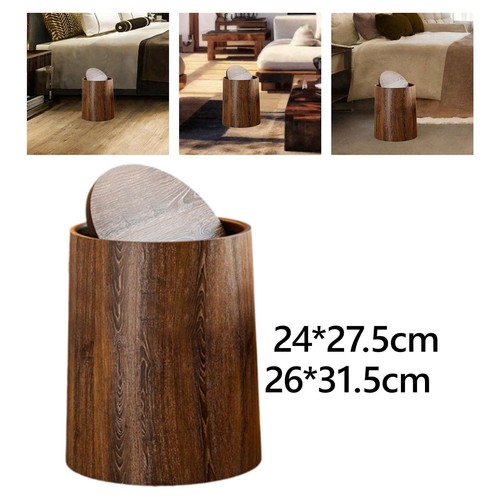 Wood grain trash bin - grain,