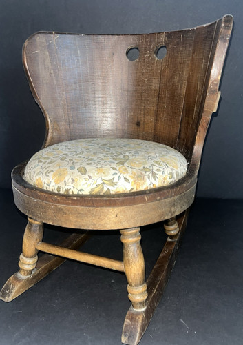 Vtg barrel rocking chair - vtg,