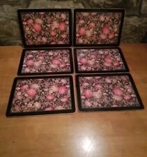 Vintage Placemats x 6 Cloverleaf TAPESTRY 11.5 x 8.5" Floral Table Mats 