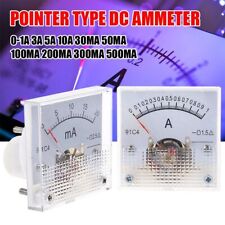 10A 300mA 500mA Pointer Ammeter Analog Panel Meter Measuring Tool DC Amp Meters