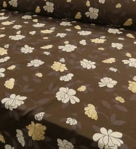 Brown cream floral - brown,