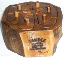 UNUSUAL KAPARA WOOD WOODEN TREE TRUNK STORAGE BANDSAW TRINKET JEWELLERY BOX