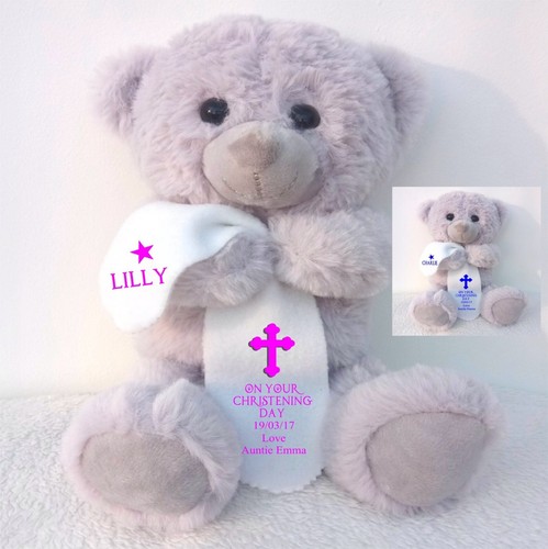 Personalised grey teddy - grey, bear