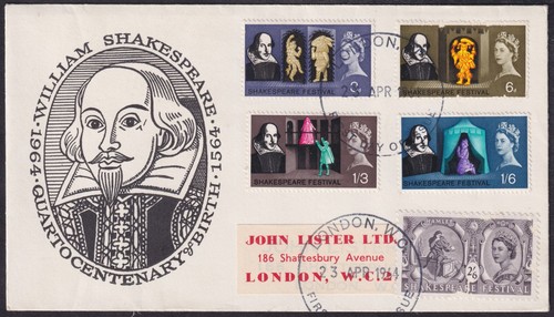 1964 shakespeare festival - shakespeare, fdc'