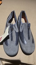 Grey suede silver shimmer zip