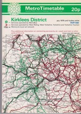 WEST YORKSHIRE METRO BUS TIMETABLE BOOK KIRKLEES JUL 1979