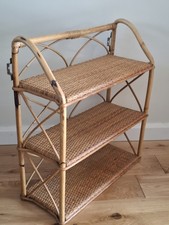 Vintage Bamboo Wall Shelf Unit