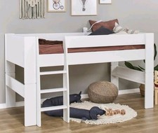 Steens Mid sleeper Bunk Bed white wood mattress tent kids child modular