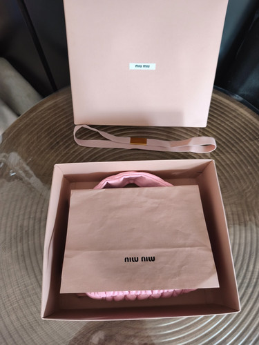 Pink bag and miu - and, box