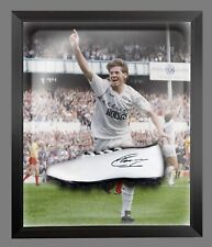 Chris Waddle Tottenham Hot Spurs Signed White Football Boot In A Frame Display