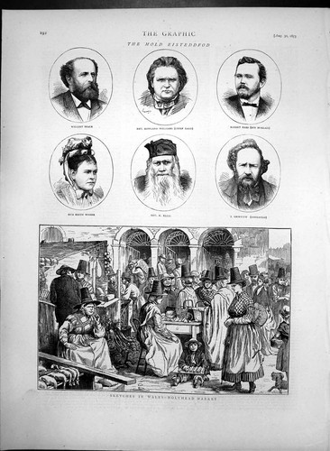 Original old antique print - original,