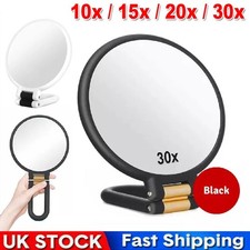 30X Magnifying Mirror, Travel Hand Mirrors w/ Handle Double Side Handheld Mirror