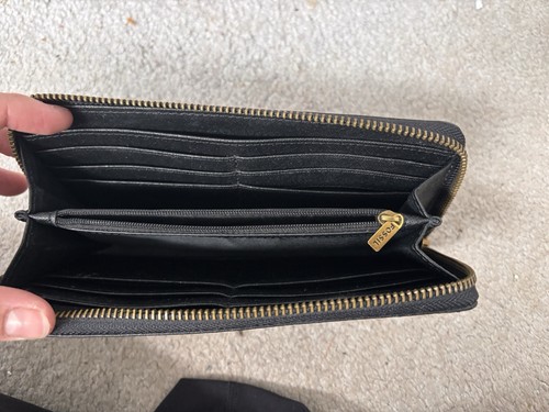 Black fossil leather purse - fossil,