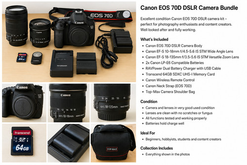 Canon eos 70d dslr - eos, camera