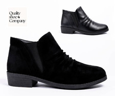 Ladies Ruched Ankle Boots Twin