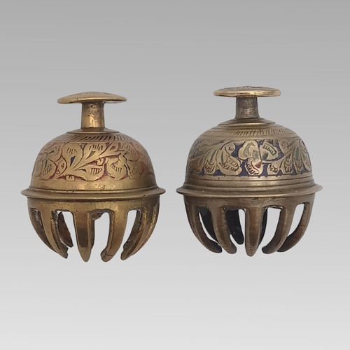 Pair vintage indian brass - pair,
