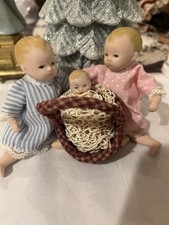 Porcelain Baby Twin Dolls By