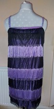 Purple Flapper 1920s Fringed