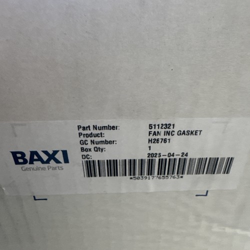 Baxi fan part number 5112321 - part,