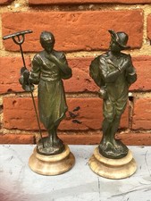 ANTIQUE PAIR FRENCH BRONZED