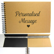 Personalised Scrapbook A3/A4/A5 White/Black/Kraft Custom, Guestbook, Photo Album