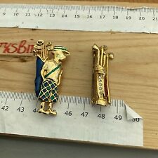 GOLF BAG CADDY ENAMEL BADGE