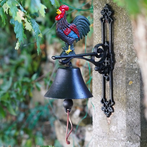 Cast iron cockerel bell - cockerel,