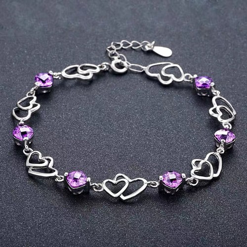 925 sterling silver - silver, crystal