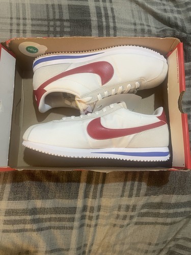 Nike cortez txt white red - cortez, white/red/blue