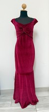 Ladies Red Velvet LIpsy Long Dress Maxi Off The Shoulder With Tag -  Size 12