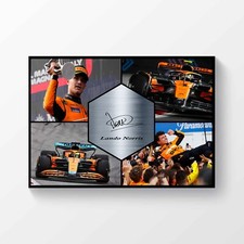 Lando Norris F1 Driver Poster Signed A4 Print Wall Art Gift For Formula 1 Fans