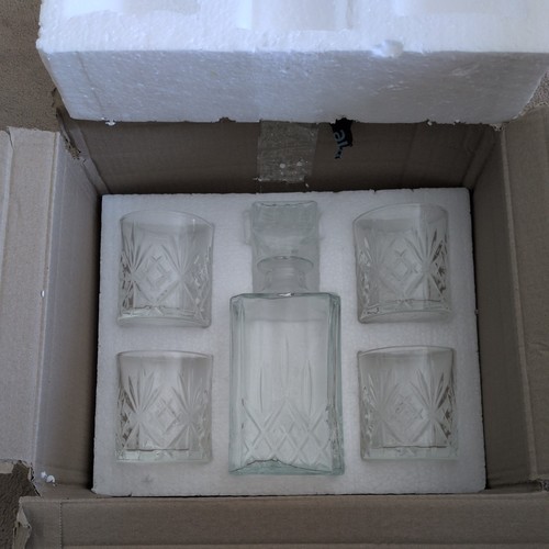 Whiskey decanter set 5pc glass - decanter,