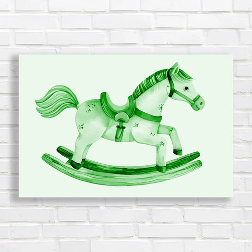 Whimsical wooden rocking - rocking, horse