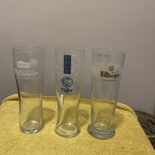 3 Collectable Lager Glasses Pint Glasses