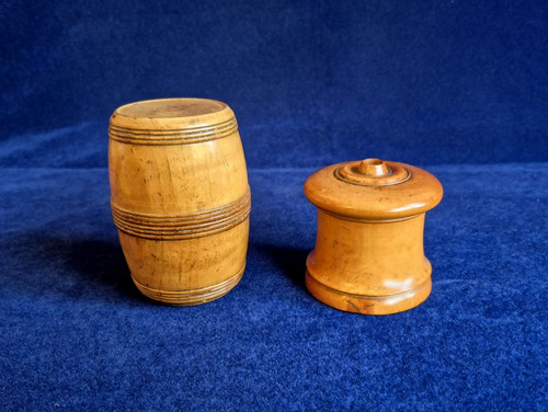 Two small antique wooden