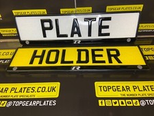 2x 3D Gloss Gel - Quick Release - Number Plate Holder Surround Volkswagen Golf R