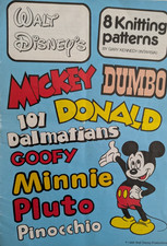 8 Disney Knitting Patterns Mickey, Minnie, Goofy, Pluto, Dumbo, Donald, Pinocchi