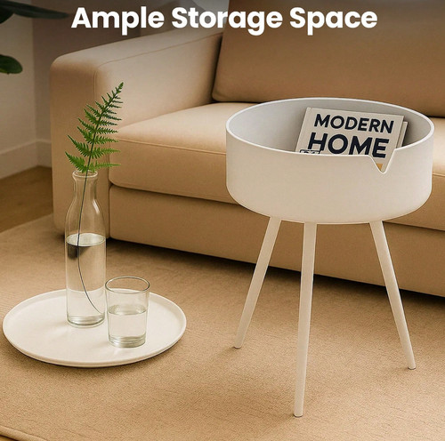 Bedside table round coffee - bedside,