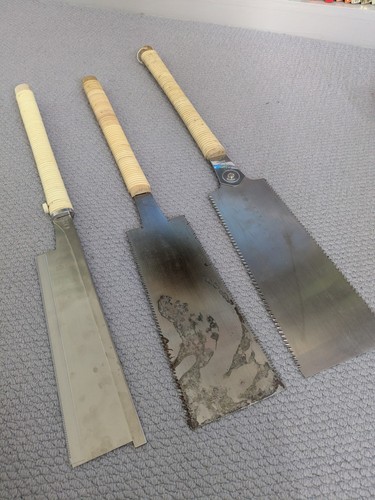 Three japanese saws - japanese, saws/