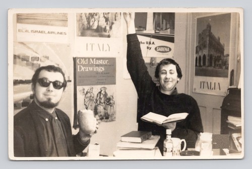 Old photo young men - b&w,