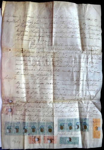 India QV 1860s Court Fee