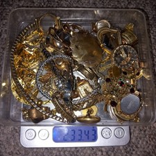 Scrap Gold Recovery Joblot. Rolled Gold, Gold Plate, Antique And Vintage 233 Gr