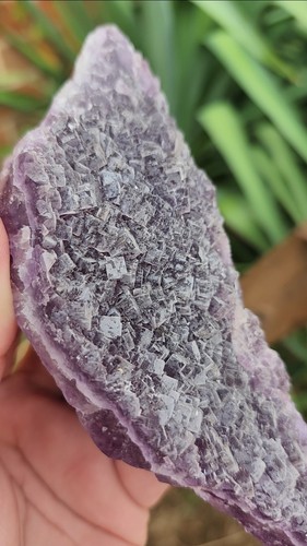 Purple cube fluorite quartz - purple,
