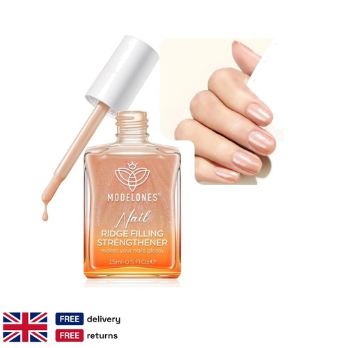 Glitter nude gel polish nail - glitter,