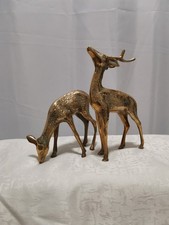 Brass Stags and Doe 6 Inches Tall