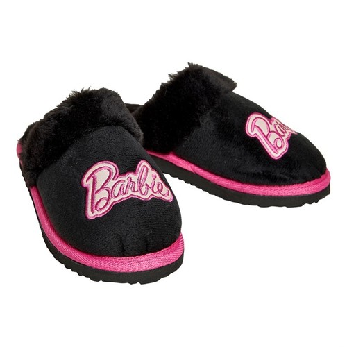 Girls barbie black - black, slippers