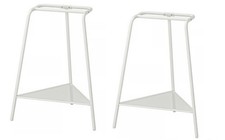 2 x IKEA ALL PURPOSE TILLSLAG Trestles, white metal,Table  Stand Legs,504.971.92