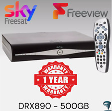 Sky + HD Box 500GB (W/ Remote Control & Cables) DRX890 Slimline Plus Freeview